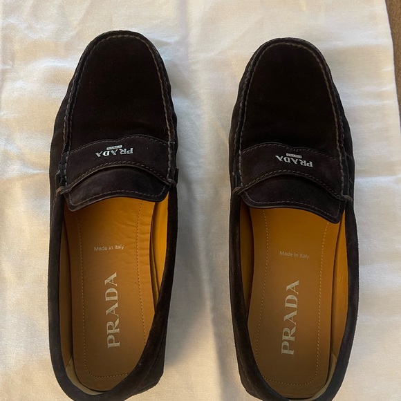 Prada Suede Driving Shoes in Brown/Coffee Men’s Size 10.5 - Picture 7 of 7